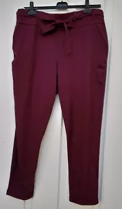 KAFFE chice Hose beere Gr. 46 Schlupfform Schleife Taschen NEU! - Bild 1 von 4