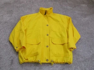 Vintage Eddie Bauer Jacket Womens Size Medium Yellow Chore Coat - Picture 1 of 9