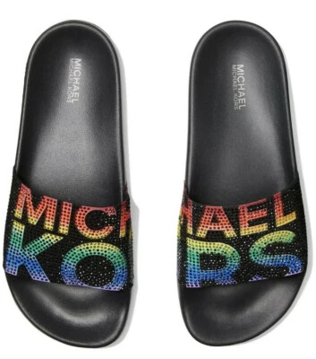 SANDALIAS MICHAEL KORS MUJER GILMORE ARCO IRIS ORGULLO PISCINA TOBOGANES talla 10 Foto 1 de 4