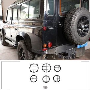 For LAND ROVER SERIES DEFENDER 2004-2019 Rear LIGHT & INDICATOR  GUARDS Steel 6X - Picture 1 of 12