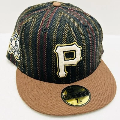 Gorra New Era Pittsburgh Pirates Herringbone 59FIFTY ajustada 7 1/8 marrón MLB Foto 1 de 4