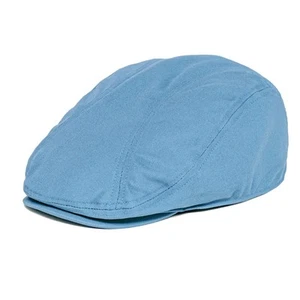 Men Cotton Twill Newsboy Flat Ivy Driving Hat Fitted Cap (Light Blue, 7 5/8) - Picture 1 of 7