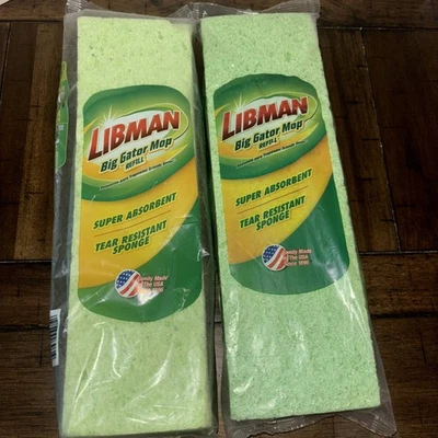 2-Pack of Genuine Libman Big Gator Mop Refill Sponges, New & Sealed - Image 1 of 3
