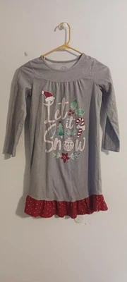 Camisón gris manga larga LET IT SNOW para niñas 7/8 Foto 1 de 4
