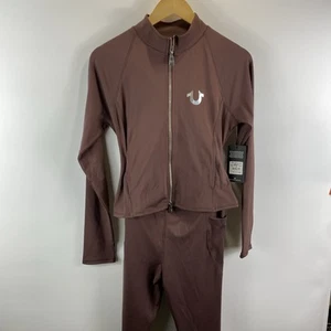 True Religion Damen Medium 2-teiliges Jogger Set Jacke Bootcut Leggings braun - Bild 1 von 22