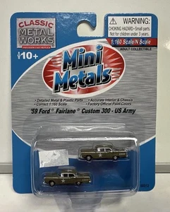 Mini Metals N Scale US Army 1959 Ford Fairlane Custom 300 Set #50312 - Picture 1 of 5