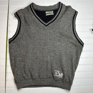 Vintage GUESS Country Club Missouri Bluffs Golf Club Sweater Vest Medium Heather - Picture 1 of 10