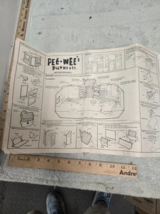 pee wee's playhouse Anleitung Sheet, 1988, Matchbox, just the paper - Bild 1 von 3