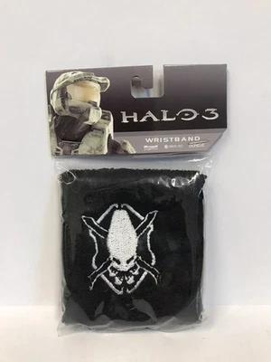 Sweatband Wristband - Halo 3 ODST - Black Legendary Icon Sculpture Grunt Skull - Image 1 of 2