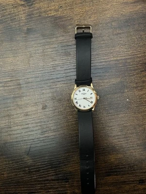 Reloj de vestir giratorio vintage de cuarzo chapado en oro correa no original Foto 1 de 4