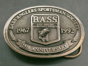 Vintage B.A.S.S.Anglers Sportsman Society 25th Anniversary Gürtelschnalle 1967-1999 - Bild 1 von 3