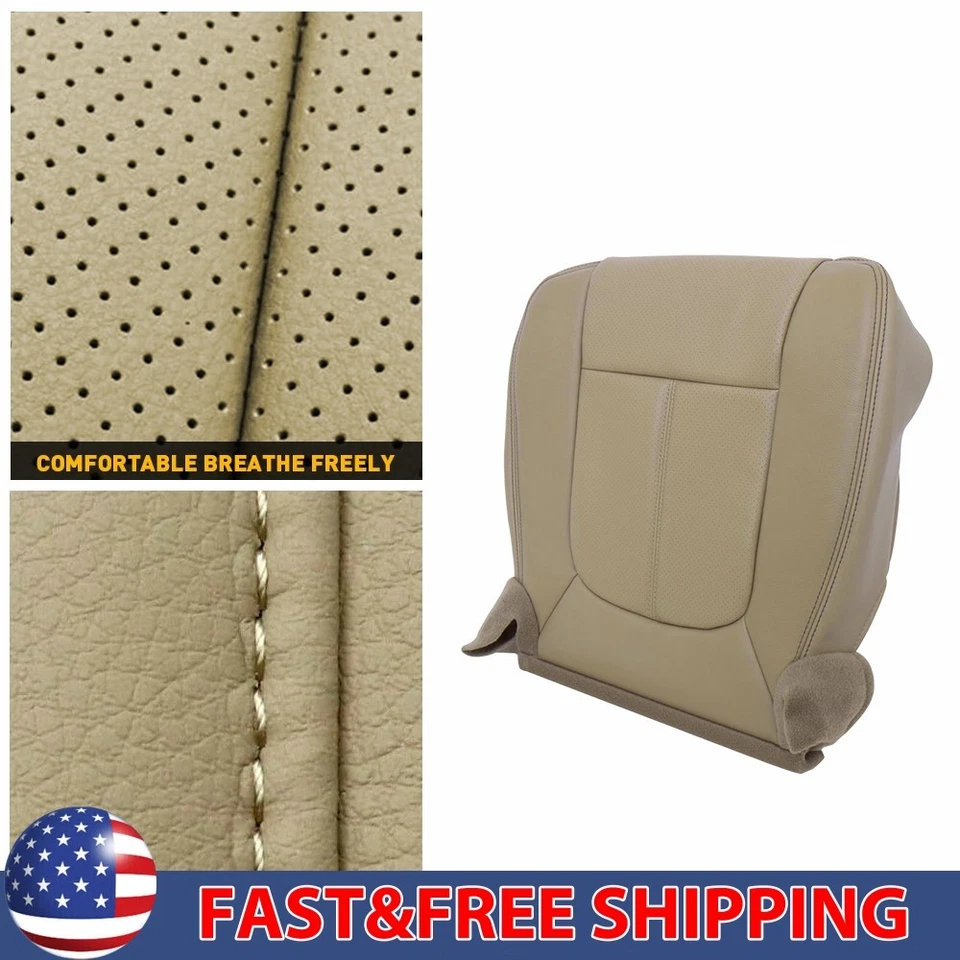 Cubierta de asiento inferior del conductor compatible con Ford F250 F350 Super Duty Lariat 2011-2016 bronceado Foto 1 de 4