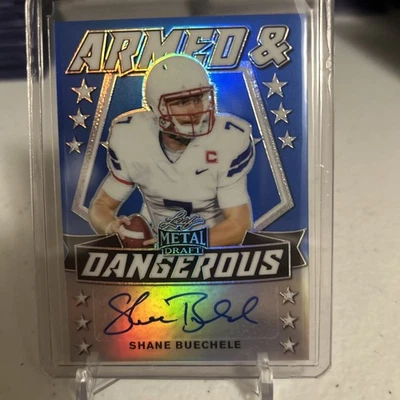 2021 Leaf Shane Buechele  Rookie Autograph Auto RC Blue /35 Armed And Dangerous - Image 1 of 2