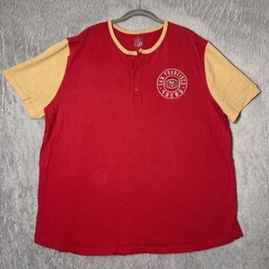 Camiseta deportiva de fútbol americano de colección NFL San Francisco 49ers para hombre 3X Henley manga corta - Imagen 1 de 8