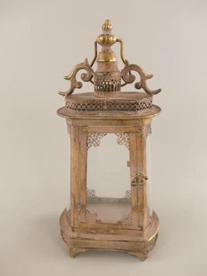 Laterne Kerze  rustikal Eisen farbe H.38x19cm    Weihnachten - Bild 1 von 4