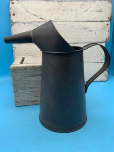 Vintage Handmade Oil Can/ Liquid Funnel w/Handle,  2 qt. - Picture 1 of 9