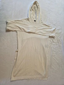Leimere Tunic Hoodie Longline White Women's Size Medium - Picture 1 of 12