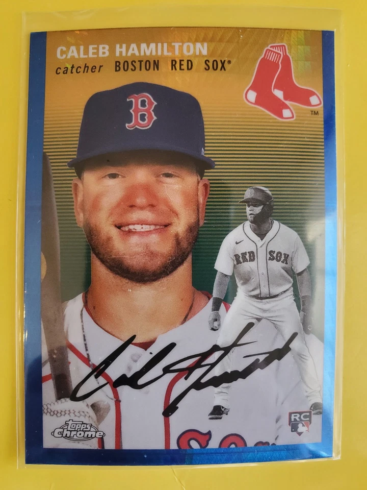 2023 Topps Chrome Platinum Anniversary Blue Prism REF #129 Caleb Hamilton RC - Image 1 of 1