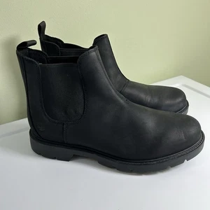 Timberland Chelsea Boots Womens 9.5 Black Ankle Ortholite Nubuck Linden Woods - Picture 1 of 12