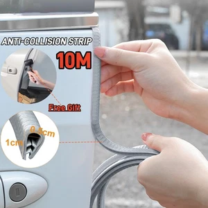 10 metros de protección de bordes puerta de coche protección de puerta goma metal protección de puerta coche gris DE - Imagen 1 de 16