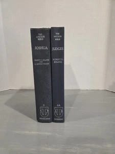LOT OF 2 The Anchor Bible Joshua Judges First Editions  Vtg Doubleday  - Foto 1 di 7