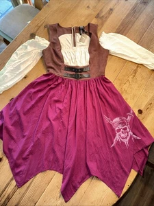 Her Universe Disney Fluch der Karibik Kleid Korsett MEDIUM Kostüm Neu mit Etikett - Bild 1 von 16