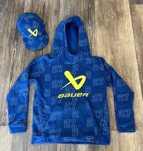 Bauer Hockey Hoodie Sweatshirt And SnapBack Hat Youth Medium - Picture 1 of 14