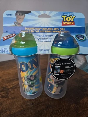 Disney Pixar Toy Story Insulated Sippy Cups, NEW, 9 oz., BPA Free, 12 Month+ - Image 1 of 2