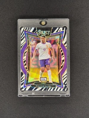 Panini Fifa Select 2024-25 William Saliba Zebra Prizm SSP - Image 1 of 2