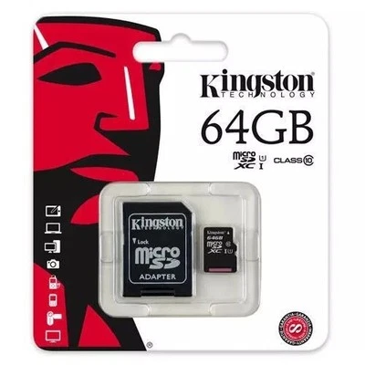 KINGSTON Micro SD SDHC Class 10 SDXC Phone Memory Card 64GB - Image 1 of 3