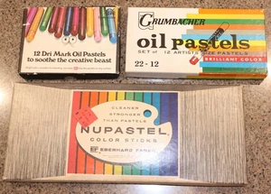 Konvolut Vintage Ölpastelle & Farbsticks * DriMark * Grumbacher * NuPastel * - Bild 1 von 3