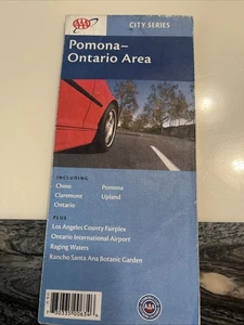 2004 Edition AAA Pomona Ontario Area Travel Road Map Free Shipping - Picture 1 of 4