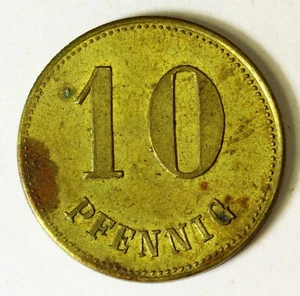 GERMANY 10 Pfennig ND - Bronze - Cantine Rietherthal - aUNC - 3871 - Picture 1 of 2