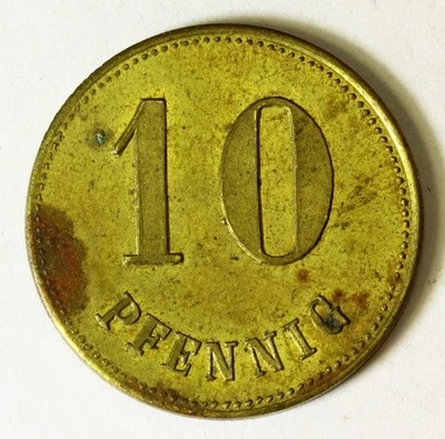 GERMANY 10 Pfennig ND - Bronze - Cantine Rietherthal - aUNC - 3871 - Image 1 of 2