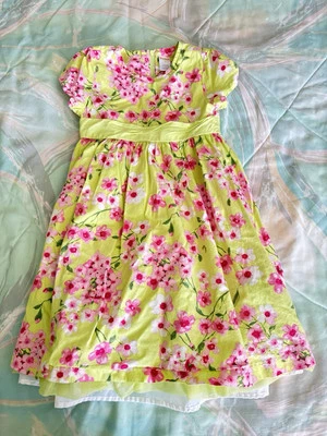 Gymboree Floral Dress Girls Size 6 Multicolor 100% Cotton Lined Easter Spring - Image 1 of 4