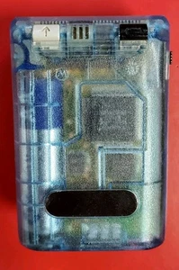 Vintage 90s Motorola Pager Beeper Transparent Clear Blue Retro Turns On Works - Photo 1/7