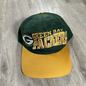 Vintage Green Bay Packers Hat Snapback NFL Football Twins Green Yellow Cap