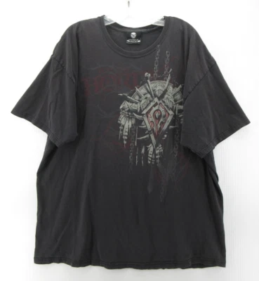 Camisa masculina vintage World of Warcraft Blizzard XXL preta Jinx para a Horda Y2K * - Imagem 1 de 4
