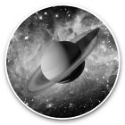 2 X Vinyl Stickers 30Cm (Bw) - Saturn Planet Rings Space Nasa Galaxy  #43484