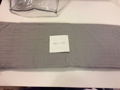 Almohada Liz Claiborne Euro óxido falso gris geométrico blanco costuras NUEVO Foto 1 de 4
