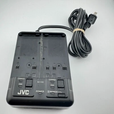 Videocámara portátil JVC AA-V35U AC 120V cargador de batería doble y adaptador - PROBADO Foto 1 de 4
