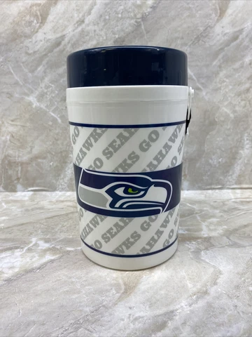 NFL Seattle Seahawks Plastic Thermos with Strap, 1 Liter Cover