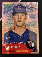 2022 Topps Chrome Platinum Rose Gold Speckles /75 Ernie Clement Rookie Card #151