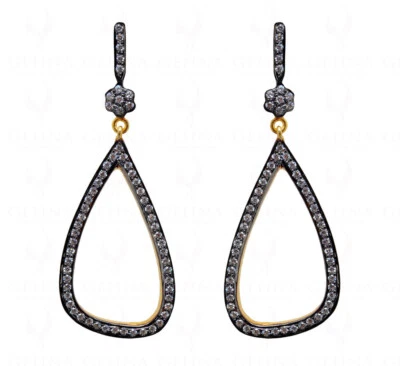 Серьги из стерлингового серебра 925 пробы с круглыми заклепками огранка белый топаз бриллиант - Изображение 1 из 3