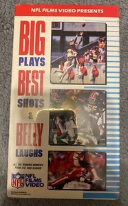 NEW/SEALED FOOTBALL VHS - "BIG PLAYS, BEST SHOTS & BELLY LAUGHS" (NFL FILMS) - Picture 1 of 5