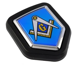 Mason Masonic flag Car Truck Black Shield Grill Badge grille chrome emblem - Imagen 1 de 12