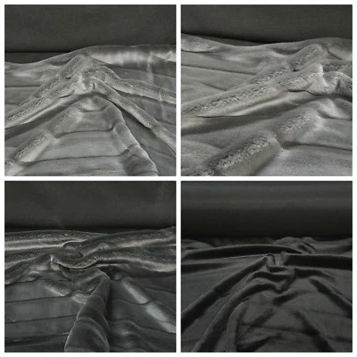 Kurzhaar Kunstfell Gestreift Kuschelig Webpelz Stoff Fell Imitat 27020 Deko - Bild 1 von 2