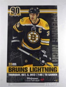 Zdeno Chara Boston Bruins signed Opening Night 90th Year game poster 11x17 - Picture 1 of 1