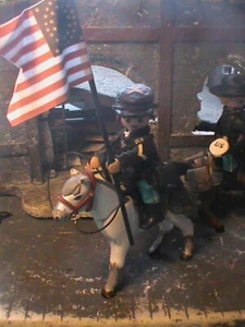 PLAYMOBIL CUSTOM SUBOFICIAL DE CABALLERIA (ABANDERADO) REF-009 - Imagen 1 de 8