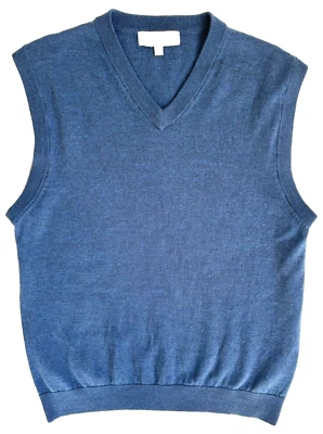 Chaleco Suéter Turnbury Para Hombre Lana Merino Extra Fina Cuello en V Azul L Usado en Excelente Condición Foto 1 de 3